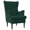 vidaXL Fauteuil Donkergroen Fluweel