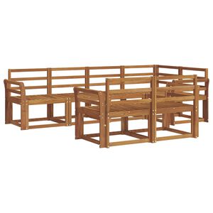 vidaXL Buiten bankenset 7 pcs Naturel Massief Acaciahout