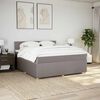vidaXL Boxspring met matras stof taupe 180x200 cm