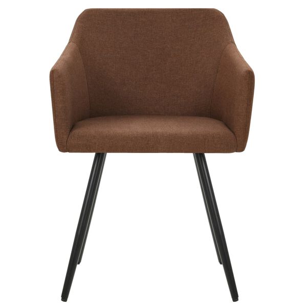 vidaXL Eetkamerstoelen 4 st stof bruin
