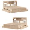 vidaXL Bed met boekenkast zonder matras massief grenenhout 180x200 cm