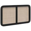vidaXL Hoofdbord met hoofdeinde Zwart 100 x 55 x 3 cm Rattan