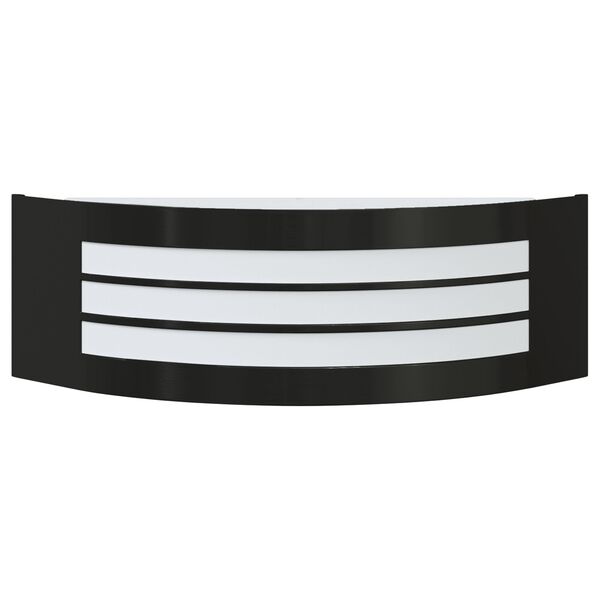 vidaXL Buitenwandlampen 2 pcs Zwart 32 x 10 x 10 cm Roestvrij staal