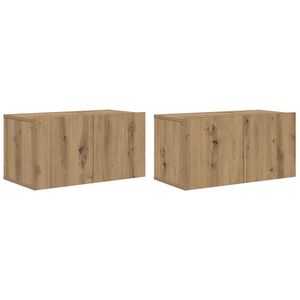 vidaXL Tv-meubelset 2 pcs Bruin 60 x 30 x 30 cm Bewerkt hout