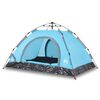 vidaXL Tent 3-persoons snelontgrendeling blauw