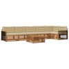 vidaXL Buiten bankenset met kussen 7 pcs Natuurlijk en Beige
