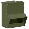 vidaXL Kip voerbak Olijf Groen 20 x 25 x35 cm Koudgewalst Staal