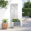 vidaXL Tuin Privacy Screen Bloemen Zilver 50 x 32 x 150 cm