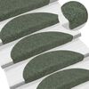 vidaXL Trapmatten Zelfklevend 30 stuks 56x17x3 cm Groen Halfrond