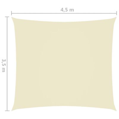 vidaXL Zonnescherm rechthoekig 3,5x4,5 m oxford stof crèmekleurig