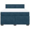 vidaXL Boxspring met matras fluweel blauw 140x190 cm