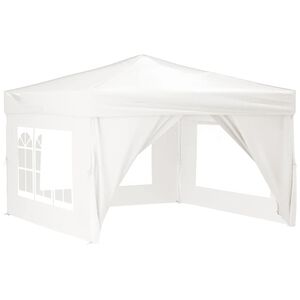vidaXL Partytent inklapbaar met zijwanden 3x3 m wit