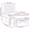 vidaXL Boxspring met matras fluweel lichtgrijs 120x190 cm