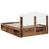 vidaXL Bedframe met hoofdeinde Oudhout 140 x 200 cm Massief grenenhout