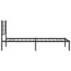 vidaXL Bedframe met hoofdbord metaal zwart 90x190 cm