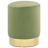 vidaXL Kruk fluweel 28 x 36 cm mosterdgroen en goudkleurig