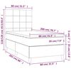vidaXL Boxspring met matras stof lichtgrijs 80x200 cm