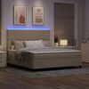 vidaXL Boxspring bed Lichtgrijs en wit. 203 x 180 x 128 cm