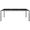 vidaXL Tuintafel 200x150x74 cm poly rattan grijs