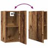 vidaXL Tv-meubelset Wandgemonteerd 4 pcs Oud Hout Bewerkt hout