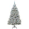 vidaXL Kunstkerstboom met 300 LED Groen en Wit 210 cm PVC en Metaal