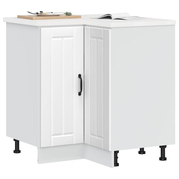 vidaXL Keuken hoekonderkast Lucca bewerkt hout wit