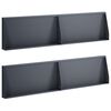 vidaXL Keerwand 4 st 80 x 12 x 40 cm Staal Antraciet