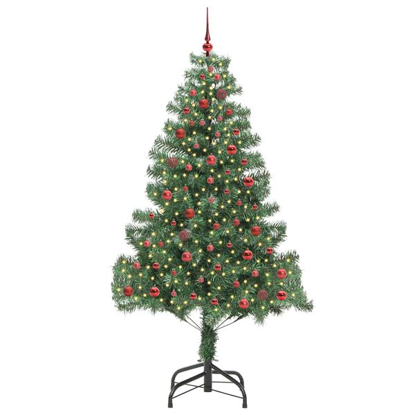 vidaXL Kerstboom met 300 LED met standaard Groen 210 cm PVC