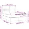 vidaXL Boxspring met matras en LED fluweel lichtgrijs 140x190 cm