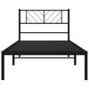 vidaXL Bedframe met hoofdbord metaal zwart 90x200 cm