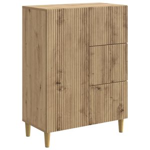 vidaXL Dressoir Artisanaal eiken 66 x 34,5 x 90 cm Bewerkt hout