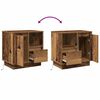 vidaXL Nachtkastje 2 pcs Oudhout 50 x 34,5 x 50 cm. Bewerkt hout