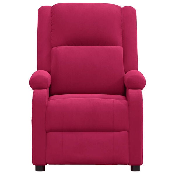 vidaXL Massagestoel fluweel wijnrood