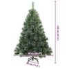 vidaXL Kunstkerstboom met 150 LED met standaard Groen 120 cm PE en PVC