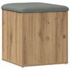 vidaXL Opbergbankje 42x42x45 cm bewerkt hout artisanaal eikenkleur