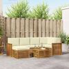 vidaXL Sofa-Sets 7 pcs Natuurlijk en Cr&egrave;me Massief Acaciahout