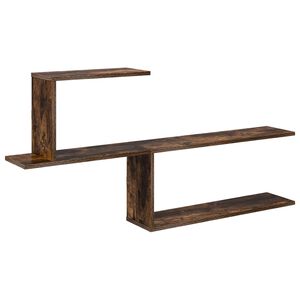 vidaXL Wandplank Gerookt eiken 122 x 18 x 60 cm Bewerkt hout