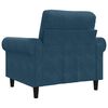 vidaXL Fauteuil 60 cm fluweel blauw