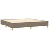 vidaXL Boxspring met matras en LED stof taupe 200x200 cm