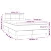 vidaXL Boxspring met matras fluweel zwart 120x200 cm