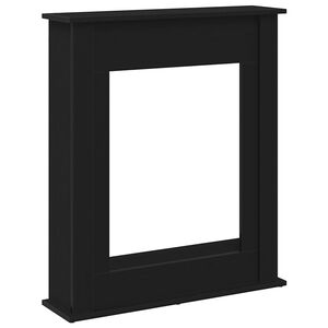 vidaXL Haardombouw Zwarte Eiken 75x20x87,5 cm Engineered Wood