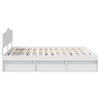 vidaXL Bedframe met hoofdeinde Wit 180 x 200 cm Massief grenenhout