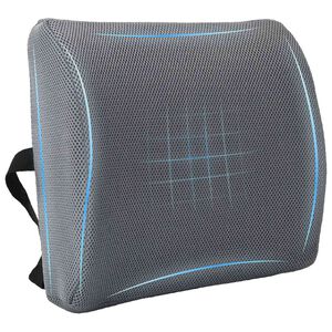 vidaXL Rugkussen Grijs Traagschuim 36 x 30 x 12 cm