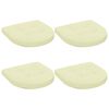 vidaXL 4-Piece Zitkussens 4 st 100% Polyester Cr&egrave;mekleurig