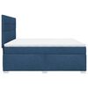 vidaXL Boxspring met matras stof blauw 200x200 cm