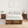 vidaXL Bedframe met opslag Gerookt eiken 120 x 200 cm Bewerkt hout