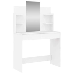 vidaXL Kaptafel met spiegel 96x39x142 cm wit