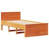 vidaXL Bedframe met hoofdbord zonder matras hout wasbruin 90x190 cm