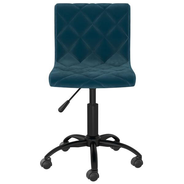 vidaXL Eetkamerstoelen draaibaar 2 st fluweel blauw