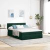 vidaXL Ottoman bed met matras 140x190cm fluweel donkergroen
